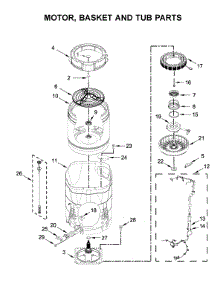 Motor, Basket And Tub Parts parts for Kenmore Washer 110.31642020 (11031642020, 110 31642020) from AppliancePartsPros.com