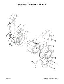 Tub And Basket Parts parts for Kenmore Washer 110.41942710 (11041942710, 110 41942710) from AppliancePartsPros.com