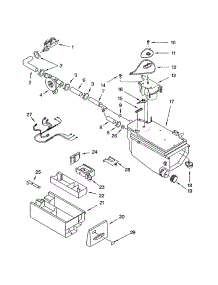 Dispenser parts for Kenmore Washer 110.42824201 (11042824201, 110 42824201) from AppliancePartsPros.com