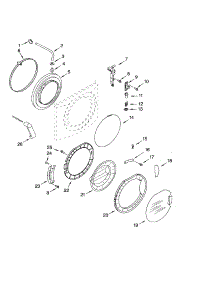 Door And Latch parts for Kenmore Washer 110.42932200 (11042932200, 110 42932200) from AppliancePartsPros.com