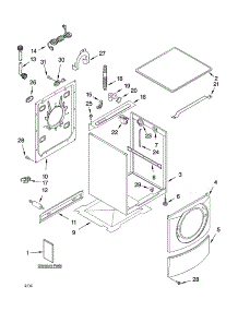 Top And Cabinet Parts parts for Kenmore Washer 110.43902203 (11043902203, 110 43902203) from AppliancePartsPros.com