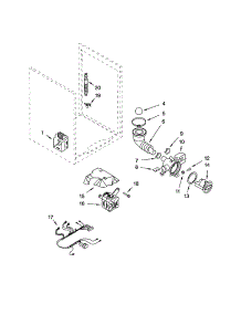 Pump And Motor parts for Kenmore Washer 110.44826300 (11044826300, 110 44826300) from AppliancePartsPros.com