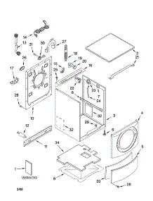 Top And Cabinet Parts parts for Kenmore Washer 110.45087400 (11045087400, 110 45087400) from AppliancePartsPros.com