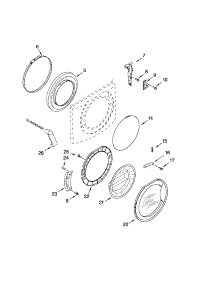 Door And Latch parts for Kenmore Washer 110.45801400 (11045801400, 110 45801400) from AppliancePartsPros.com