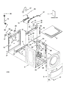 Top And Cabinet Parts parts for Kenmore Washer 110.47512600 (11047512600, 110 47512600) from AppliancePartsPros.com