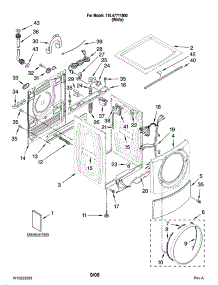 Top And Cabinet Parts parts for Kenmore Washer 110.47711800 (11047711800, 110 47711800) from AppliancePartsPros.com