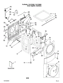 Top And Cabinet Parts parts for Kenmore Washer 110.47787800 (11047787800, 110 47787800) from AppliancePartsPros.com