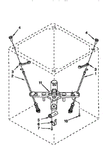 Suspension parts for Kenmore Washer 110.48724790 (11048724790, 110 48724790) from AppliancePartsPros.com