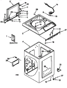 Top And Cabinet parts for Kenmore Washer 110.48724790 (11048724790, 110 48724790) from AppliancePartsPros.com