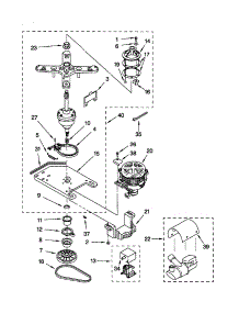 Transmission, Motor, And Pump parts for Kenmore Washer 110.49722992 (11049722992, 110 49722992) from AppliancePartsPros.com