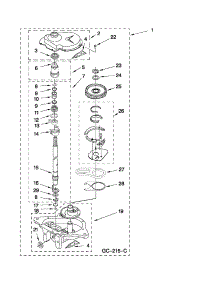 Gearcase Parts parts for Kenmore Washer 110.5062110 (1105062110, 110 5062110) from AppliancePartsPros.com
