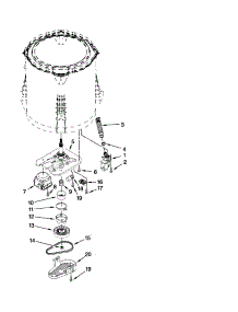 Gearcase, Motor And Pump Parts parts for Kenmore Washer 110.5072010 (1105072010, 110 5072010) from AppliancePartsPros.com