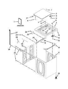 Top And Cabinet Parts parts for Kenmore Washer 110.5072012 (1105072012, 110 5072012) from AppliancePartsPros.com