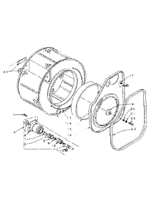 Cylinder And Hub parts for Kenmore Washer Dryer Combo 110.5809950 (1105809950, 110 5809950) from AppliancePartsPros.com