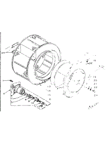 Cylinder And Hub parts for Kenmore Washer Dryer Combo 110.5809953 (1105809953, 110 5809953) from AppliancePartsPros.com