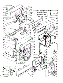 Top And Front parts for Kenmore Washer Dryer Combo 110.5810950 (1105810950, 110 5810950) from AppliancePartsPros.com