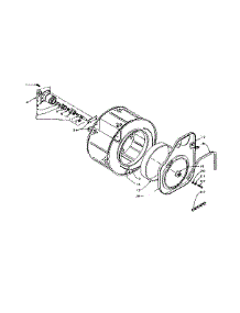 Cylinder And Hub parts for Kenmore Washer Dryer Combo 110.5810953 (1105810953, 110 5810953) from AppliancePartsPros.com