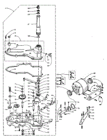 Worm Gear Case And Motor Assembly parts for Kenmore Washer 110.5902100 (1105902100, 110 5902100) from AppliancePartsPros.com