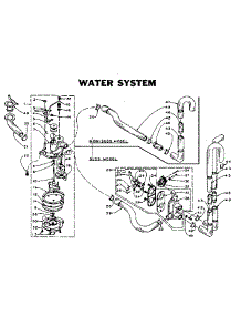 Water System parts for Kenmore Washer 110.5904801 (1105904801, 110 5904801) from AppliancePartsPros.com