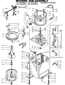 Machine Sub-Assembly parts for Kenmore Washer 110.5904802 (1105904802, 110 5904802) from AppliancePartsPros.com