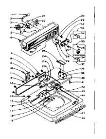 Top And Console Assembly parts for Kenmore Washer 110.5905702 (1105905702, 110 5905702) from AppliancePartsPros.com