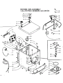Machine Sub-Assembly parts for Kenmore Dryer 110.5907000 (1105907000, 110 5907000) from AppliancePartsPros.com