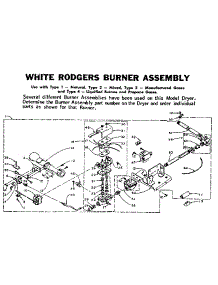 White Rodgers Burner Assembly parts for Kenmore Dryer 110.5907700 (1105907700, 110 5907700) from AppliancePartsPros.com