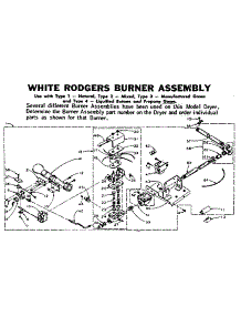 White Rodgers Burner Assembly parts for Kenmore Dryer 110.5907720 (1105907720, 110 5907720) from AppliancePartsPros.com