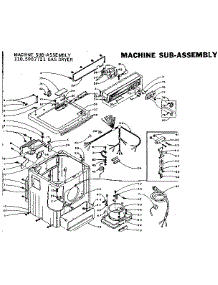 Machine Sub-Assembly parts for Kenmore Dryer 110.5907721 (1105907721, 110 5907721) from AppliancePartsPros.com