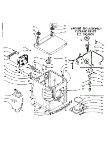 Machine Sub-Assembly parts for Kenmore Dryer 110.5908000 (1105908000, 110 5908000) from AppliancePartsPros.com