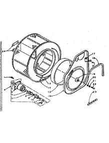 Cylinder And Hub parts for Kenmore Washer Dryer Combo 110.5909902 (1105909902, 110 5909902) from AppliancePartsPros.com