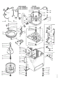 Machine Sub-Assembly parts for Kenmore Washer 110.6005851 (1106005851, 110 6005851) from AppliancePartsPros.com