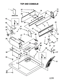 Top And Console parts for Kenmore Dryer 110.60232000 (11060232000, 110 60232000) from AppliancePartsPros.com