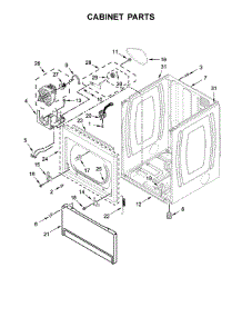 Cabinet Parts parts for Kenmore Dryer 110.60372710 (11060372710, 110 60372710) from AppliancePartsPros.com