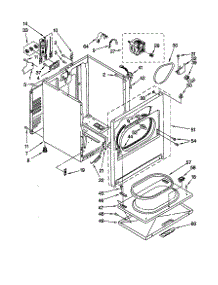 Cabinet parts for Kenmore Dryer 110.60612990 (11060612990, 110 60612990) from AppliancePartsPros.com