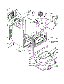 Cabinet parts for Kenmore Dryer 110.60622990 (11060622990, 110 60622990) from AppliancePartsPros.com
