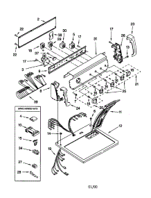 Top And Console parts for Kenmore Dryer 110.60882990 (11060882990, 110 60882990) from AppliancePartsPros.com