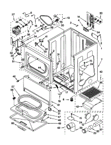 Cabinet parts for Kenmore Dryer 110.60932990 (11060932990, 110 60932990) from AppliancePartsPros.com