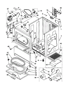 Cabinet parts for Kenmore Dryer 110.60942990 (11060942990, 110 60942990) from AppliancePartsPros.com