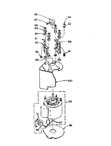 Motor And Attaching Parts parts for Kenmore Washer 110.6105300 (1106105300, 110 6105300) from AppliancePartsPros.com