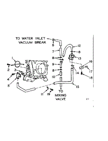 Blower Inlet Flush Accessory parts for Kenmore Washer Dryer Combo 110.6109803 (1106109803, 110 6109803) from AppliancePartsPros.com
