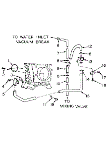 Blower Inlet Flush Accessory parts for Kenmore Washer Dryer Combo 110.6109807 (1106109807, 110 6109807) from AppliancePartsPros.com