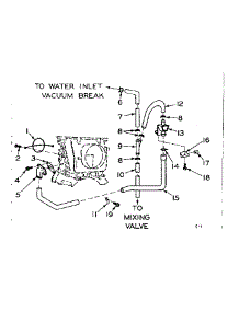 Blower Inlet Flush Accessory parts for Kenmore Washer Dryer Combo 110.6110101 (1106110101, 110 6110101) from AppliancePartsPros.com