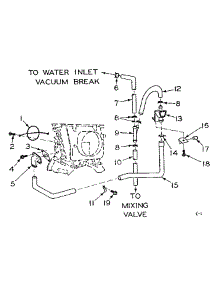 Blower Inlet Flush Accessory parts for Kenmore Washer Dryer Combo 110.6110805 (1106110805, 110 6110805) from AppliancePartsPros.com