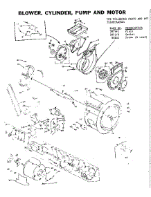 Blower, Cylinder, Pump And Motor parts for Kenmore Washer Dryer Combo 110.6110807 (1106110807, 110 6110807) from AppliancePartsPros.com