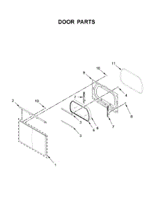 Door Parts parts for Kenmore Dryer 110.61112020 (11061112020, 110 61112020) from AppliancePartsPros.com