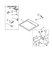 Drive Top parts for Kenmore Dryer 110.62032100 (11062032100, 110 62032100) from AppliancePartsPros.com