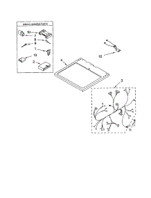 Dryer Top parts for Kenmore Dryer 110.62064101 (11062064101, 110 62064101) from AppliancePartsPros.com