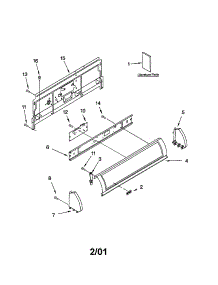 Console Panel parts for Kenmore Dryer 110.62086100 (11062086100, 110 62086100) from AppliancePartsPros.com