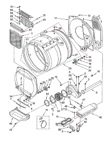Upper And Lower Bulkhead parts for Kenmore Dryer 110.62182100 (11062182100, 110 62182100) from AppliancePartsPros.com